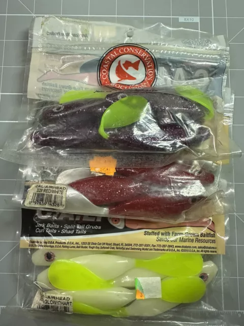 Doa Cal Lures Lot Of 3 And Chicken Boy Lures Lot Of 3