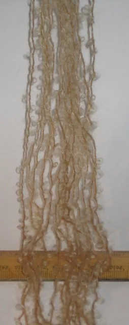 45m 15 x 3m Fawn Light Brown Pack 78% Mohair Small Loop wool Doll Hair Weaving 3
