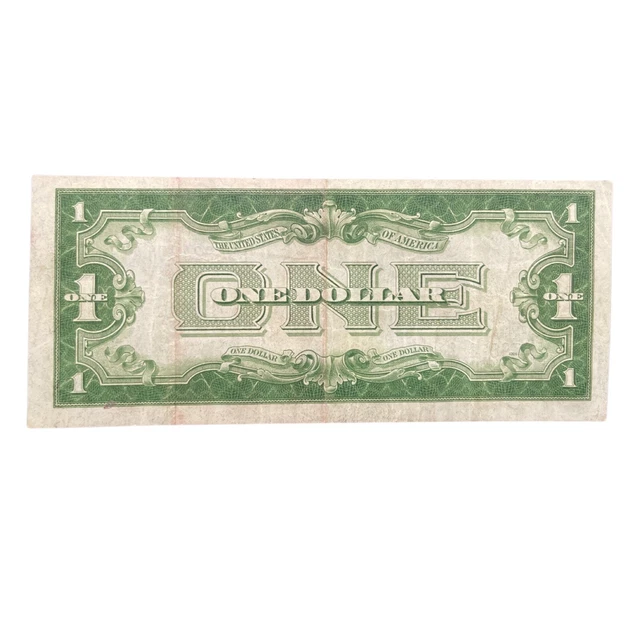 1928 $1 Funny Back Silver Dollar Certificate FR 1600 Note  FA Block 3