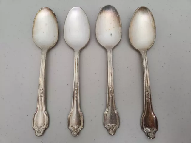 Lot/Set of 4 International Silver Co. XII  Falmouth Table Spoons Silver Plated