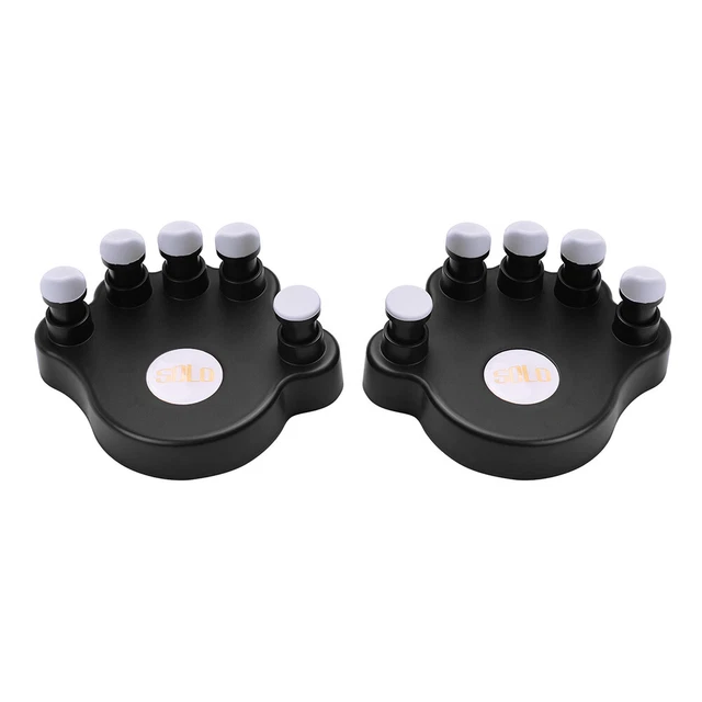 1 Pair Piano Finger Trainers Hand Strength Exerciser for Beginner (Black) 2