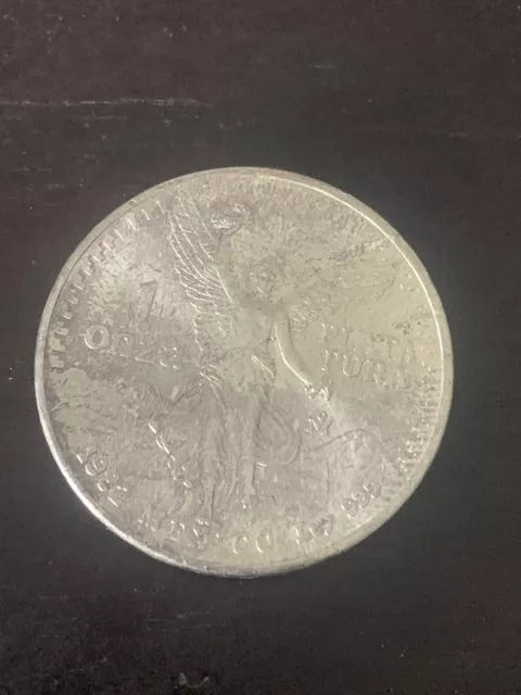 1982 Mo Mexico Silver One oz a 1 Onza .999 Libertad