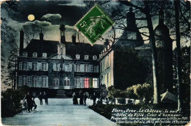 CPA Flers - ornament. - Le chateau la nuit (195929)