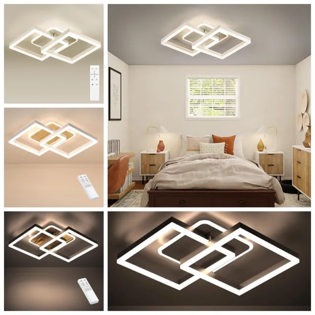 LED Design Deckenleuchte Dimmbar Fernbedienung 40W Wohnzimmer modern Deckenlampe