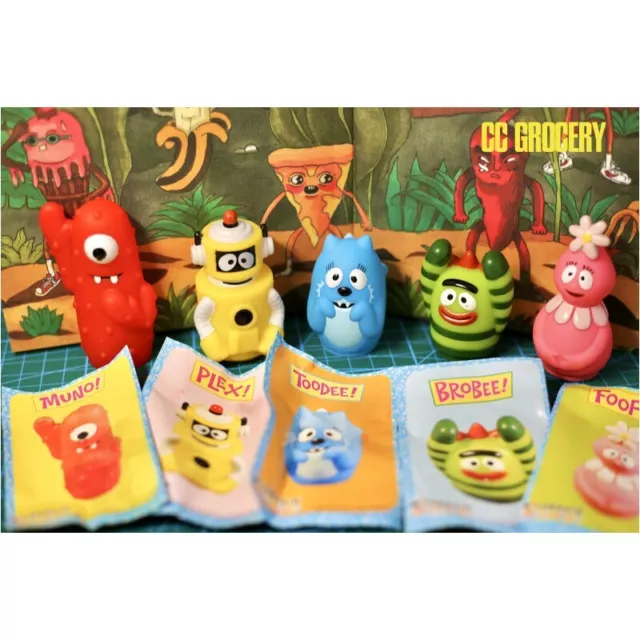 Yo Gabba Gabba Rubber Finger Toy MUNO PLEX BROBEE FOOFA Cartoon Figure Ornament