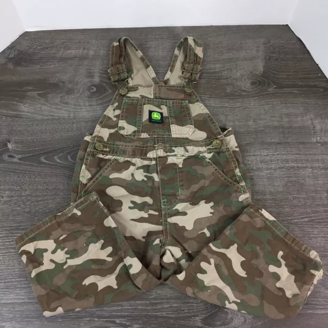 John Deere Camo Toddler Overalls Boys Camouflage Size 2T