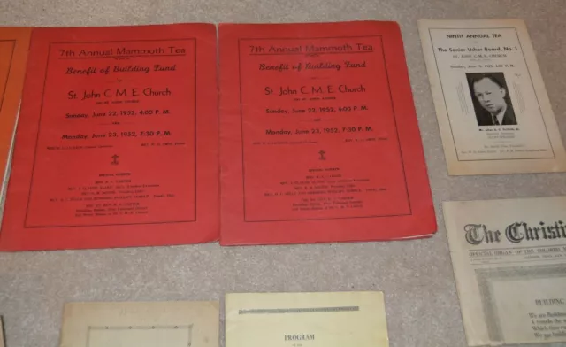 African American Colored Methodist Episcopal Church Vintage Pamphlets Collection 2