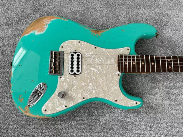 Negozio personalizzato Fender - Reliquia Stratocaster di Tom Delonge - Verde schiuma di mare