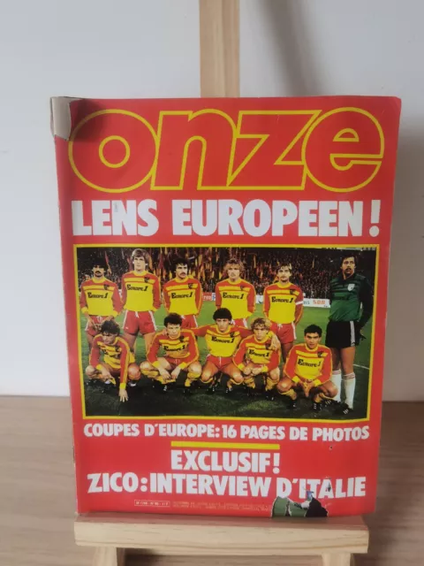 Magazine de sport ONZE,revue football, N°95,11/1983 LENS EUROPEENS/ 2 PREMIERES