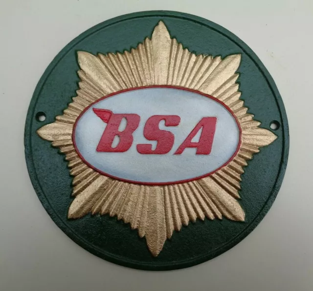 BSA grünes Metall SCHILD Bantam Sternenfeuer Goldstern Rakete B20 B21 Dandy Ariel 3 (cm)
