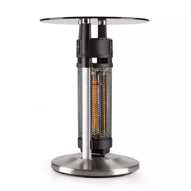 Heizstrahler Terrasse Stehtisch Karbon IR Heizelement Heizung 1200W LED 65cm