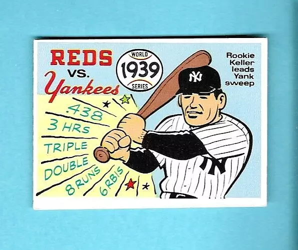 1970 Fleer R.G. LAUGHLIN WORLD SERIES 1939 REDS v YANKEES #36 Blue Back EX