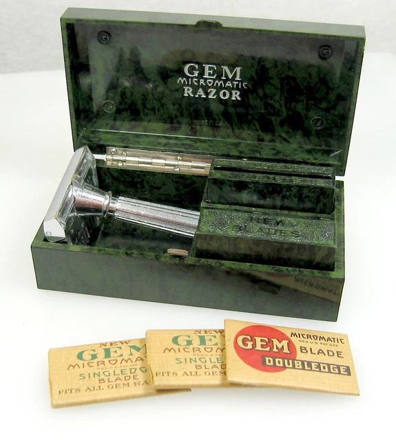 1930s Gem Micromatic Single Edge Safety Razor Set Blades
