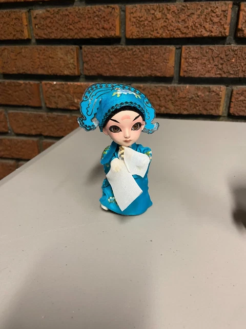 Chinese Beijing Peking Opera Characters Silk Doll Folk Features Handmade Crafts