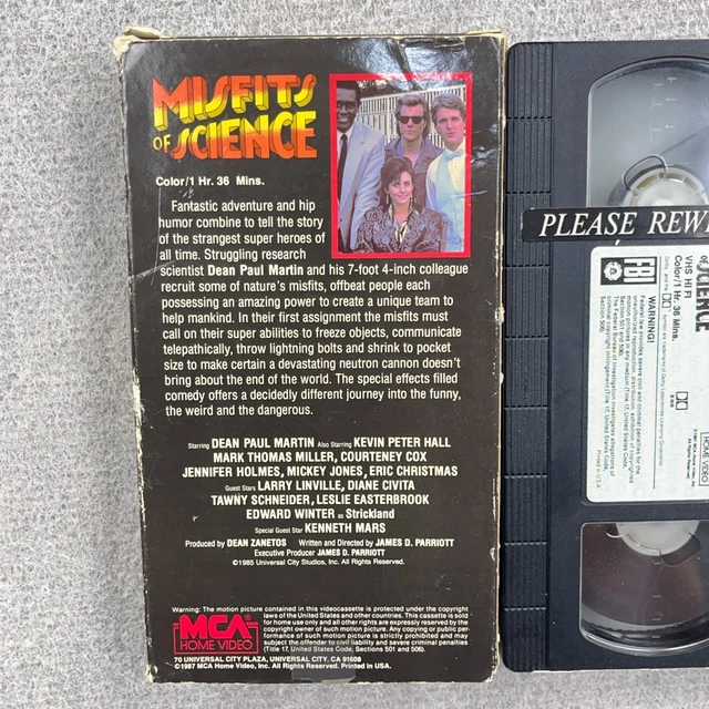 MISFITS OF SCIENCE VHS Tape (1985) Sci-Fi Comedy - TV Pilot - Courtney ...