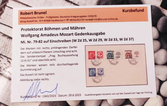 Deutsche Besetzung 2WK Böhmen und Mähren Brief Befund Brunel VP