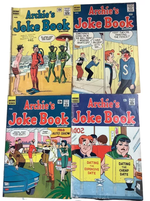 Archie Series Archie's Joke Book LOT 64,56,97,101,103,106,108,110 G/VG 3.0