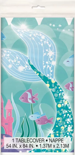 Mermaid Ocean Party Birthday Tablecover Table Cover Cloth Plastic Tablecloth