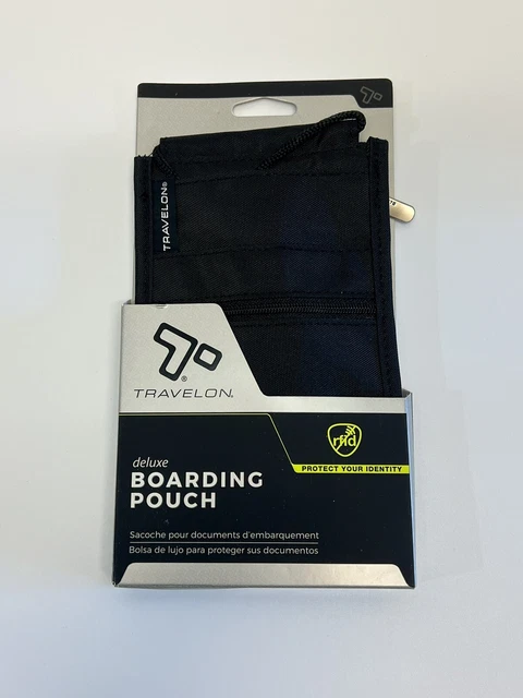Travelon RFID Blocking Deluxe Boarding Pouch - Black NOS