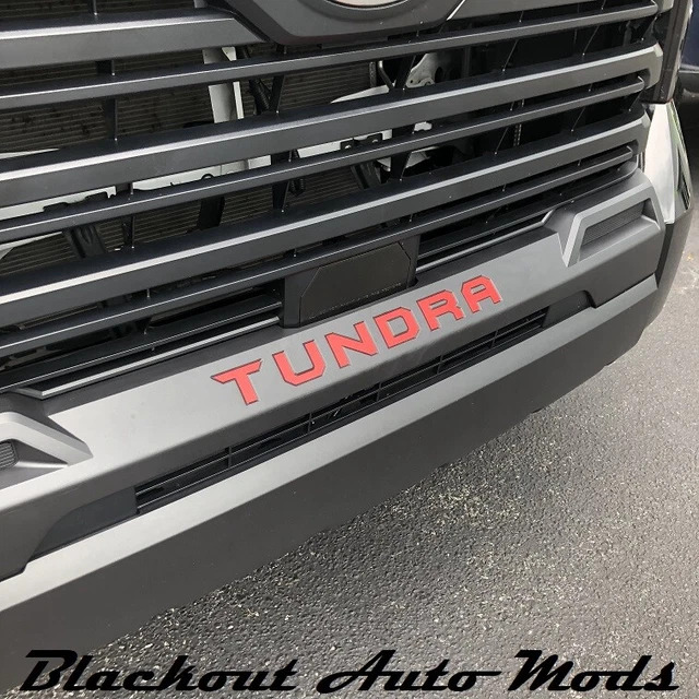 RED GRILL LETTERS Front Bumper for 2022-23 Toyota Tundra Plastic ...