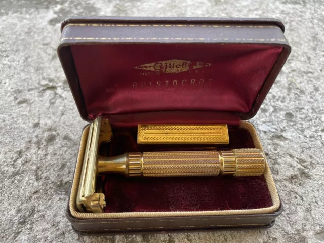 Gillette 1940’s gold Aristocrat saftey razor