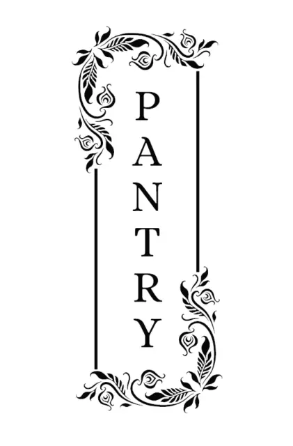 Pantry Decal Home Interior Sticker for Door Wall Kitchen Cabinet Mail w/Tracking
