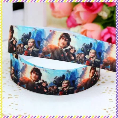NEW How to Train Your Dragon Grossgrain Ribbon 22mm - 1M,2M,3M,4M or 5M U Choose