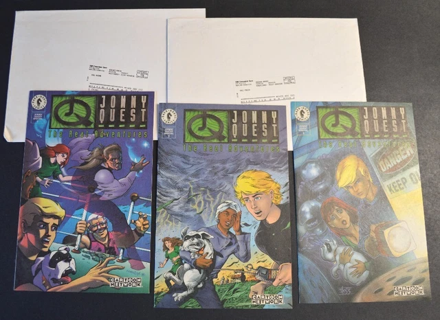LOT 3: Dark Horse Comics #1, #2, #3 JONNY QUEST SPECIAL with Original Mailers