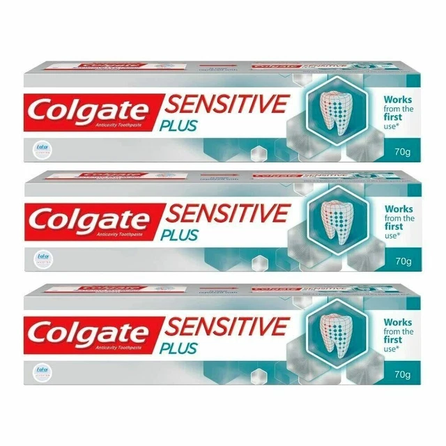 (Pack of 3) Colgate Sensitive Plus Instant Relief Toothpaste 70gm Each (3 x 70g)