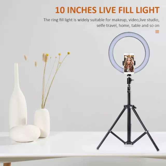 10 Inch LED Selfie Ring Light RGB Circle Fill Light for Makeup Live Streaming 3
