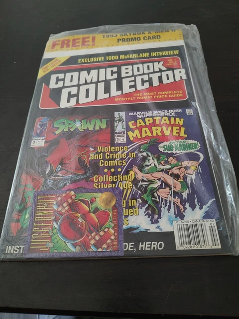 COMIC BOOK COLLECTOR MAGAZINE #2 Feb. (1993) Factory Sealed with Promo Card.