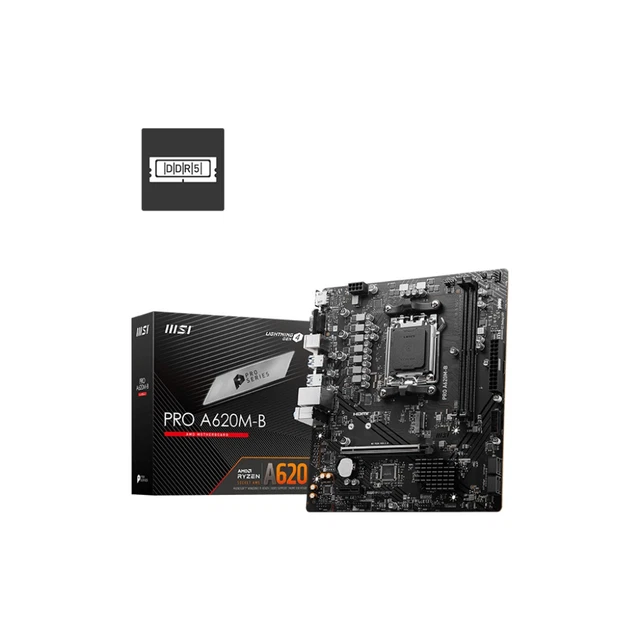 MSI PRO A620M-B AMD Socket AM5 AMD Ryzen 7000 Series AMD Ryzen 8000 ...