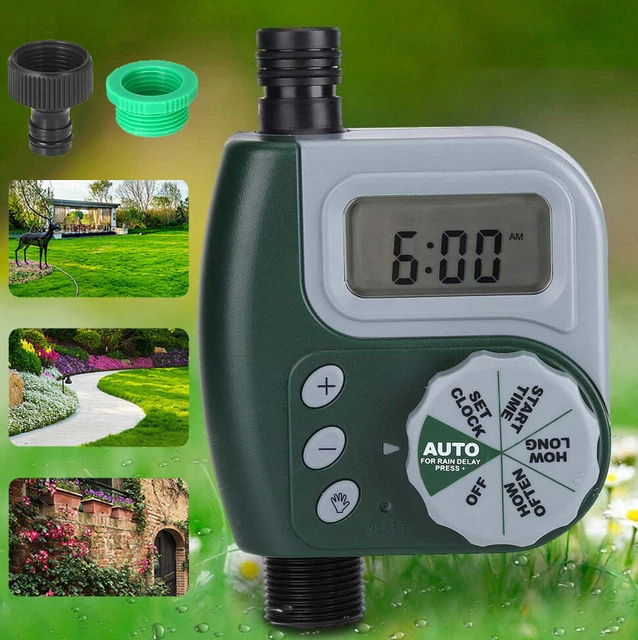 WATERING TIMER AUTOMATIC Irrigation Controller Digital Watering System ...
