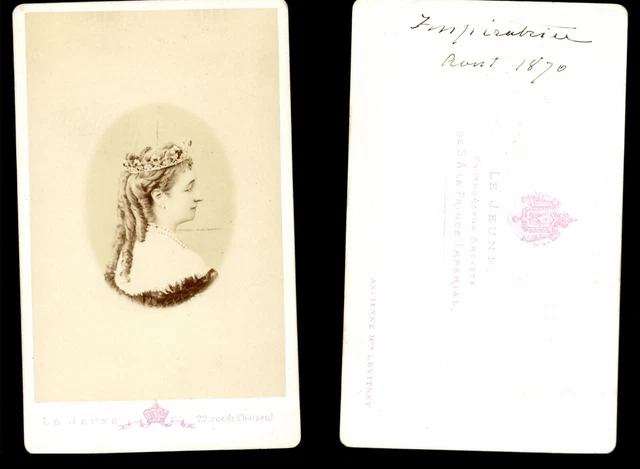 Eugénie de Montijo Vintage albumen print CDV CDV, tirage