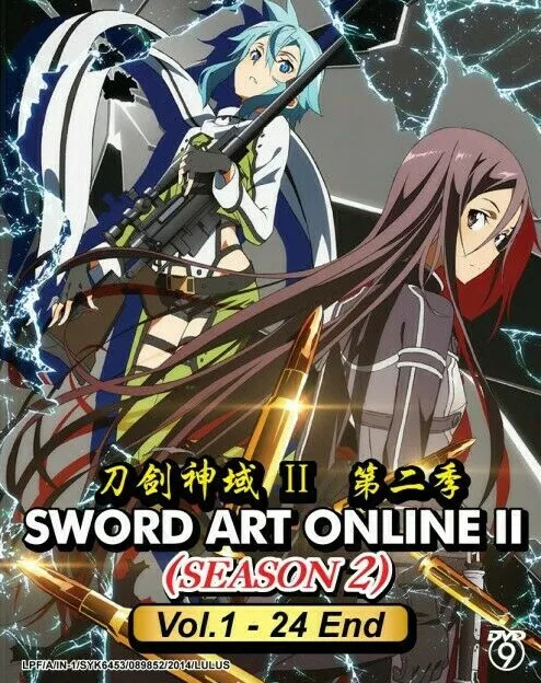 DVD Anime SWORD ART ONLINE Season 2 Complete Series (1-24 End) English Subtitle