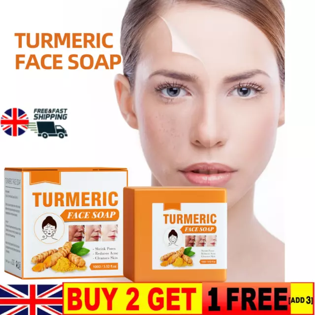 Ginger Tumeric Soap Acne Dark Spots Removal Skin Whitening Body Bleaching Soap