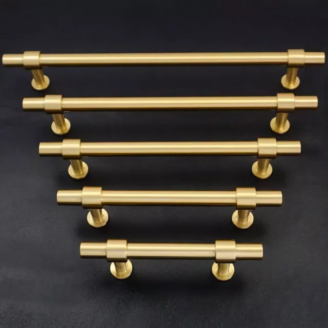 10Pcs Luxury Gold Cabinet Knobs Brushed Brass Drawer Knob Pulls