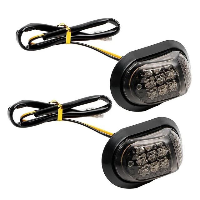 Indicatori Moto illuminazione Gialla 12V Lampeggiatore 9 LED per Motociclet N2B8