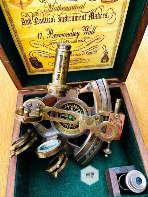 NAUTICAL GERMAN MARINE Brass Sextant With Antique Working Vintage Wooden  Box $85.01 - PicClick AU