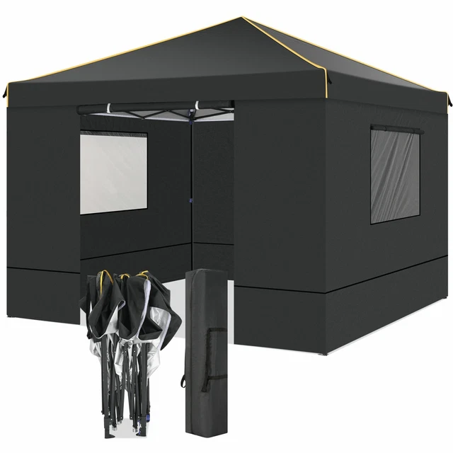 Pavillon 3x3m Pop Up Pavillion Gartenzelt Partyzelt Wasserdicht & UV-Schutz 50+