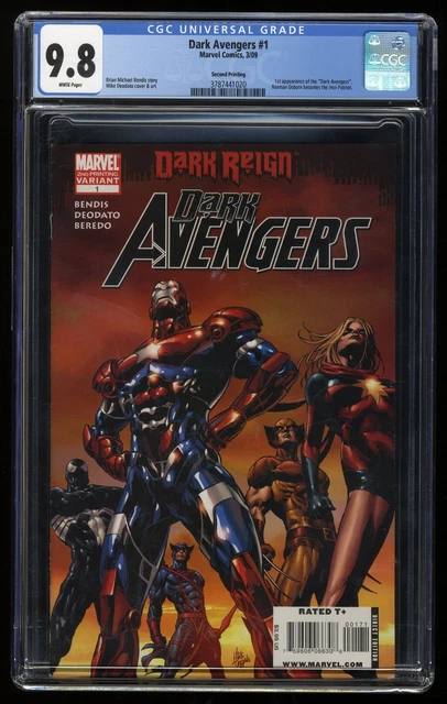 Dark Avengers #1 CGC NM/M 9.8 2nd Print 1st Appearance Iron Patriot! Marvel 2009