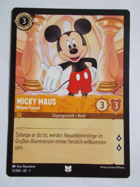 Disney Lorcana Karte Die Tintenlande 12/204 MICKY MAUS