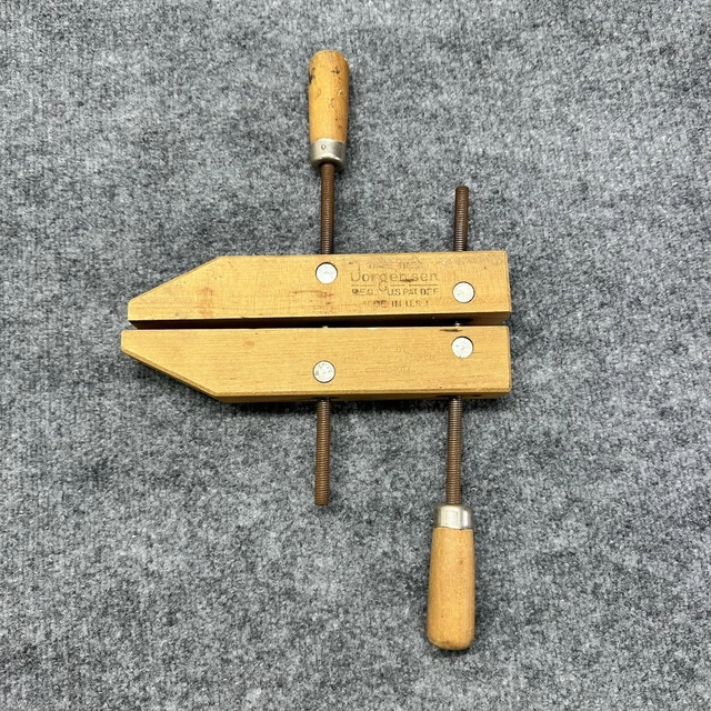 Vintage Jorgensen Wood Clamp 10in USA 10" Adjustable Hand Screw Woodworking