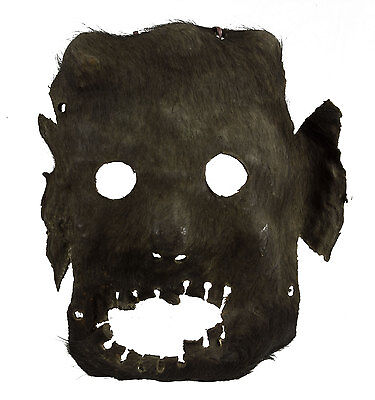 Ancien Masque de Chamane en cuir -Rituel tantrique-Himalaya- Tibet Nepal - 799