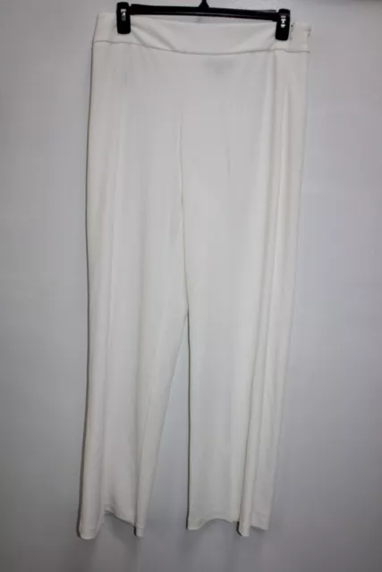 INC International Concepts Wide-Leg Crepe Pull-On Pants, Washed White 12