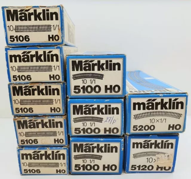 Märklin H0 Huge Lot 336 Pz. Mixed rails, controls and accessories Best Condition 2