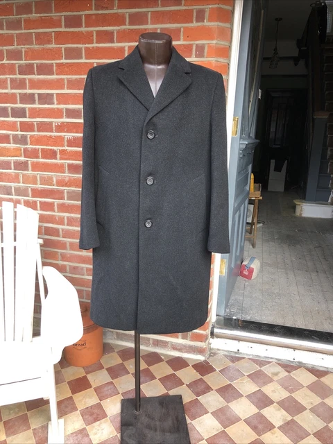 VINTAGE ORIGINAL CROMBIE DUNN CO MENS CHARCOAL OVERCOAT Size 42 Pit2Pit 23 125.00 PicClick UK