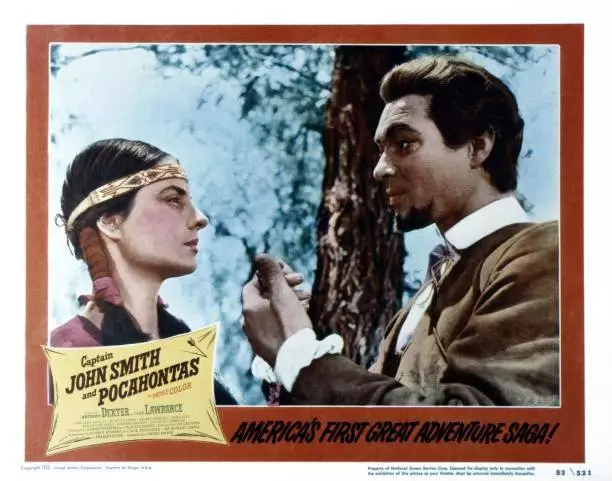 Captain John Smith And Pocahontas Us Lobby Card Jody 1953 OLD MOVIE PHOTO