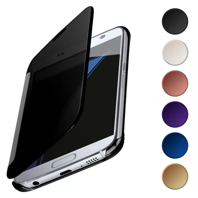 Schutz Hülle für Samsung Galaxy S7 360 Grad Handy Case Flip Etui Full Cover Dünn