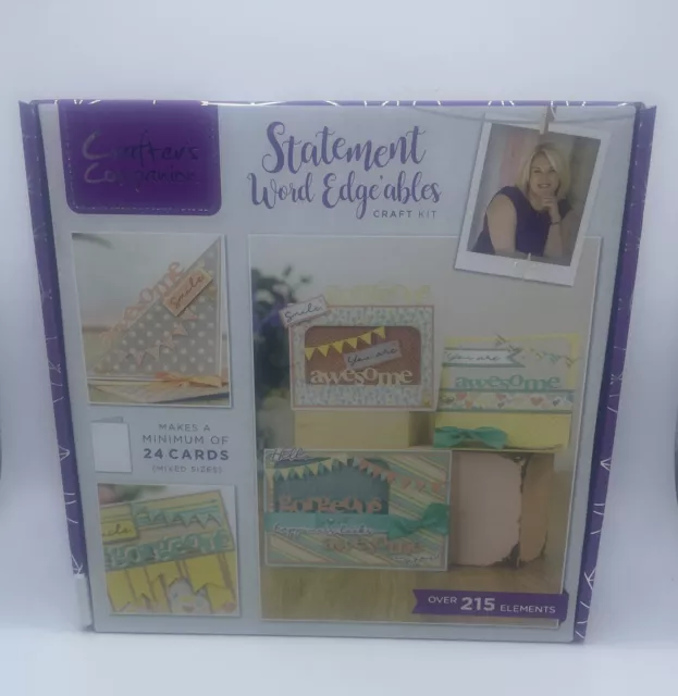 Crafter's Companion Caja de Suscripción #16 Declaración Word Edge'ables Kit Artesanal Nuevo